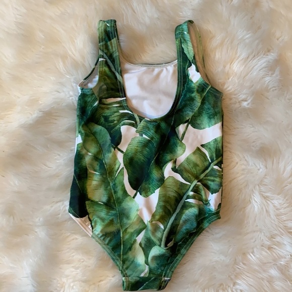 🎉 Host Pick 🎉 EUC Small I Love Plum Tropical Leaves Swimsuit!🍃 - Picture 7 of 13